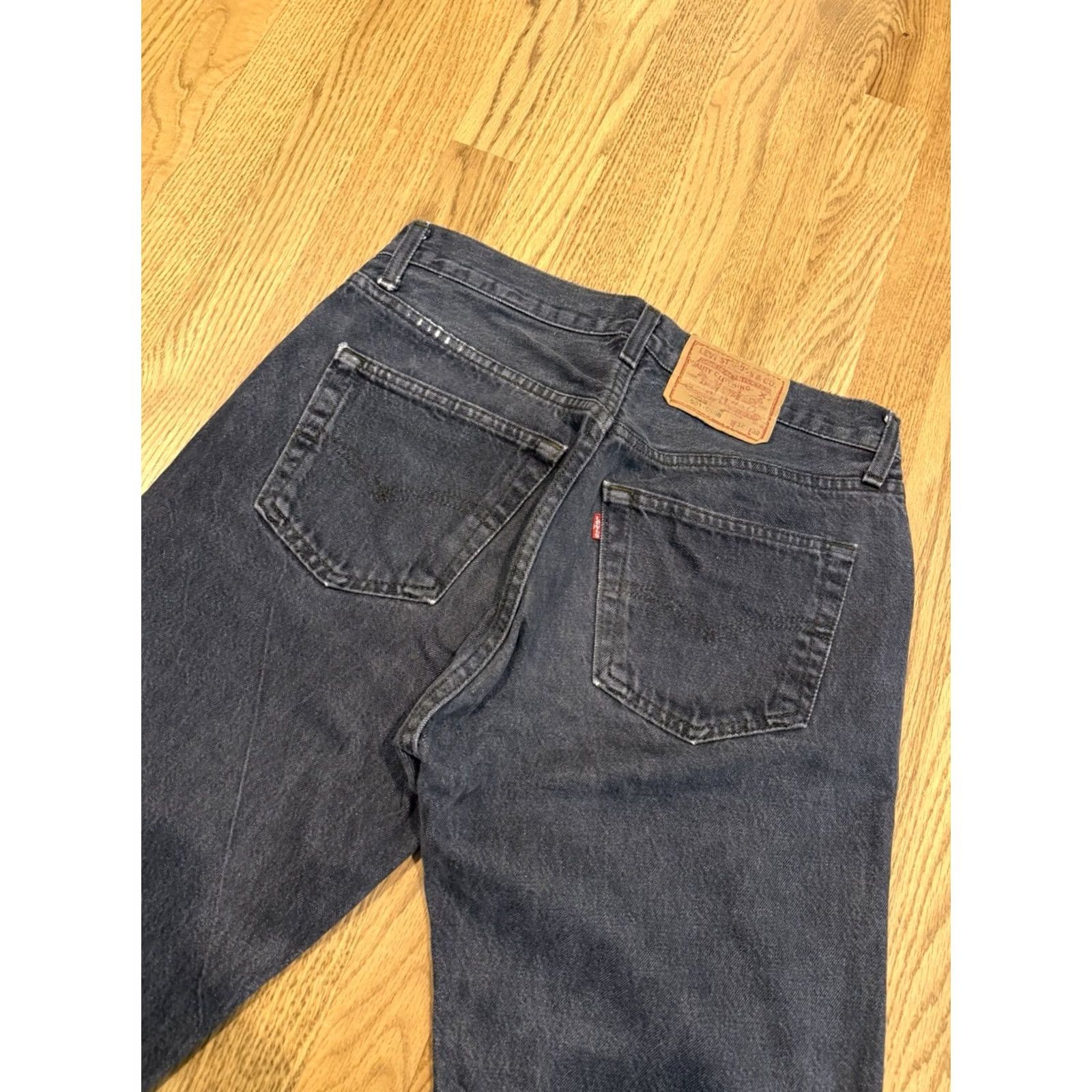 Levi's VINTAGE Levi's 501 Jeans Button Fly Denim 30x31 Black 80s 90s Levis Mens Regular Straight vintage Size US 30 / EU 46 - 5 Thumbnail