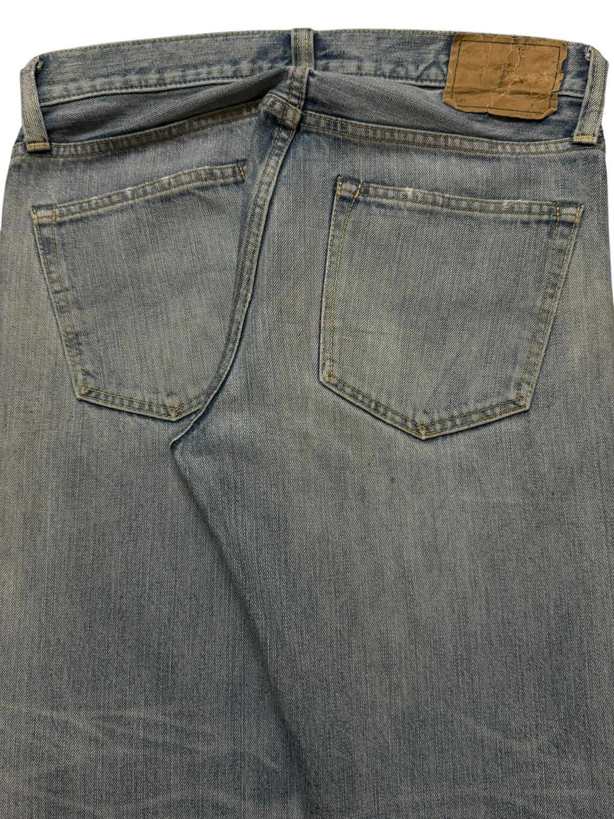 If Six Was Nine Vintage 90s Japanese Brand Blue Faded Wash Distressed Loose Size US 31 - 5 Thumbnail