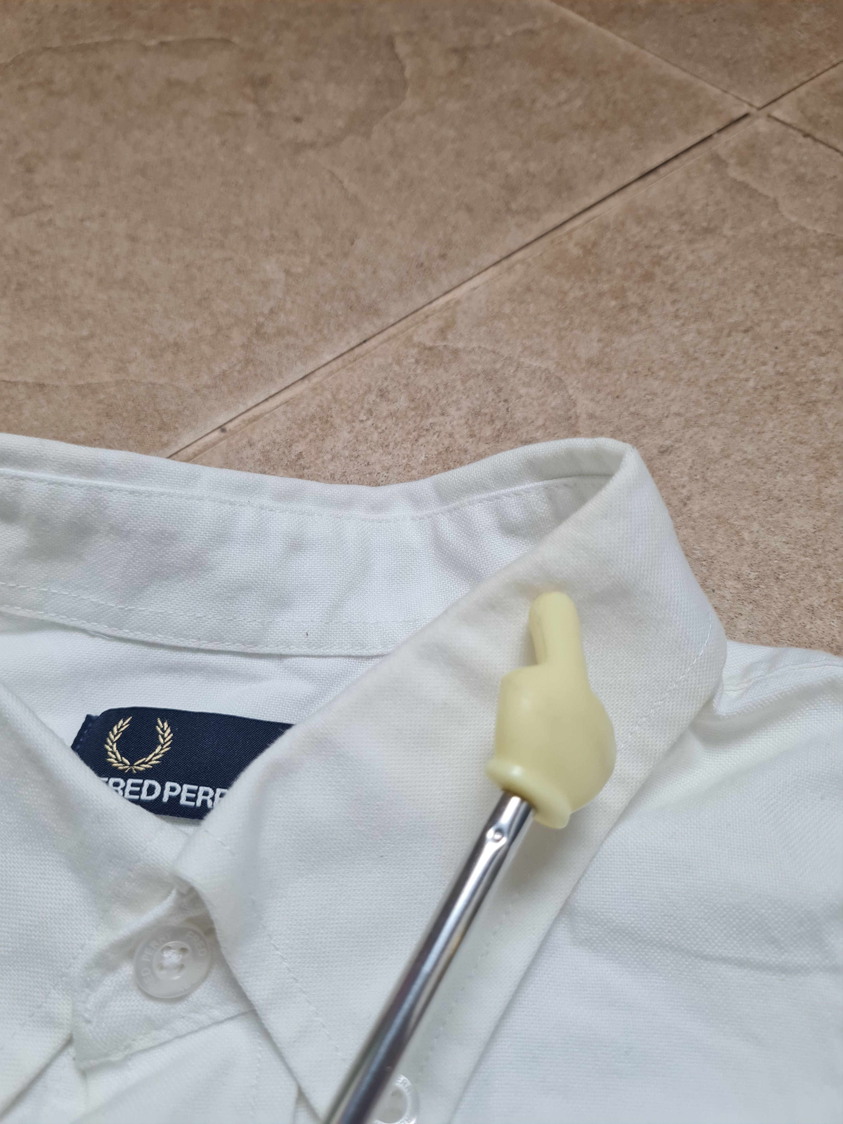 Fred Perry Fred Perry Oxford Shirt White Long Sleeve Cotton Button Down Size US M / EU 48-50 / 2 - 12 Thumbnail