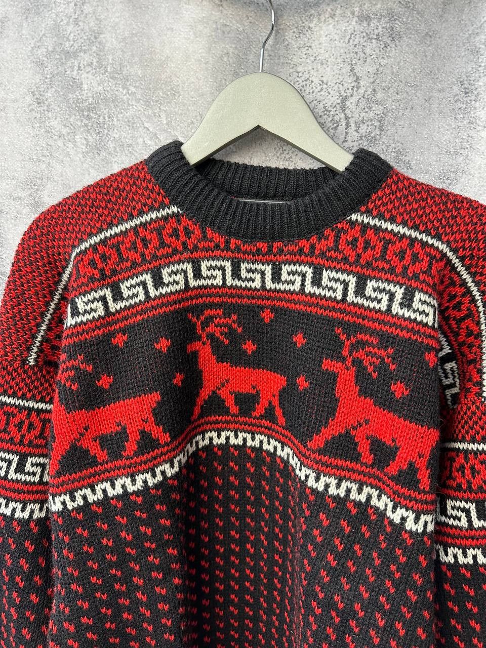 Other Kaare Gjose Wool Knit Sweater Reindeer Norway Crew Neck Size US XL / EU 56 / 4 - 5 Thumbnail
