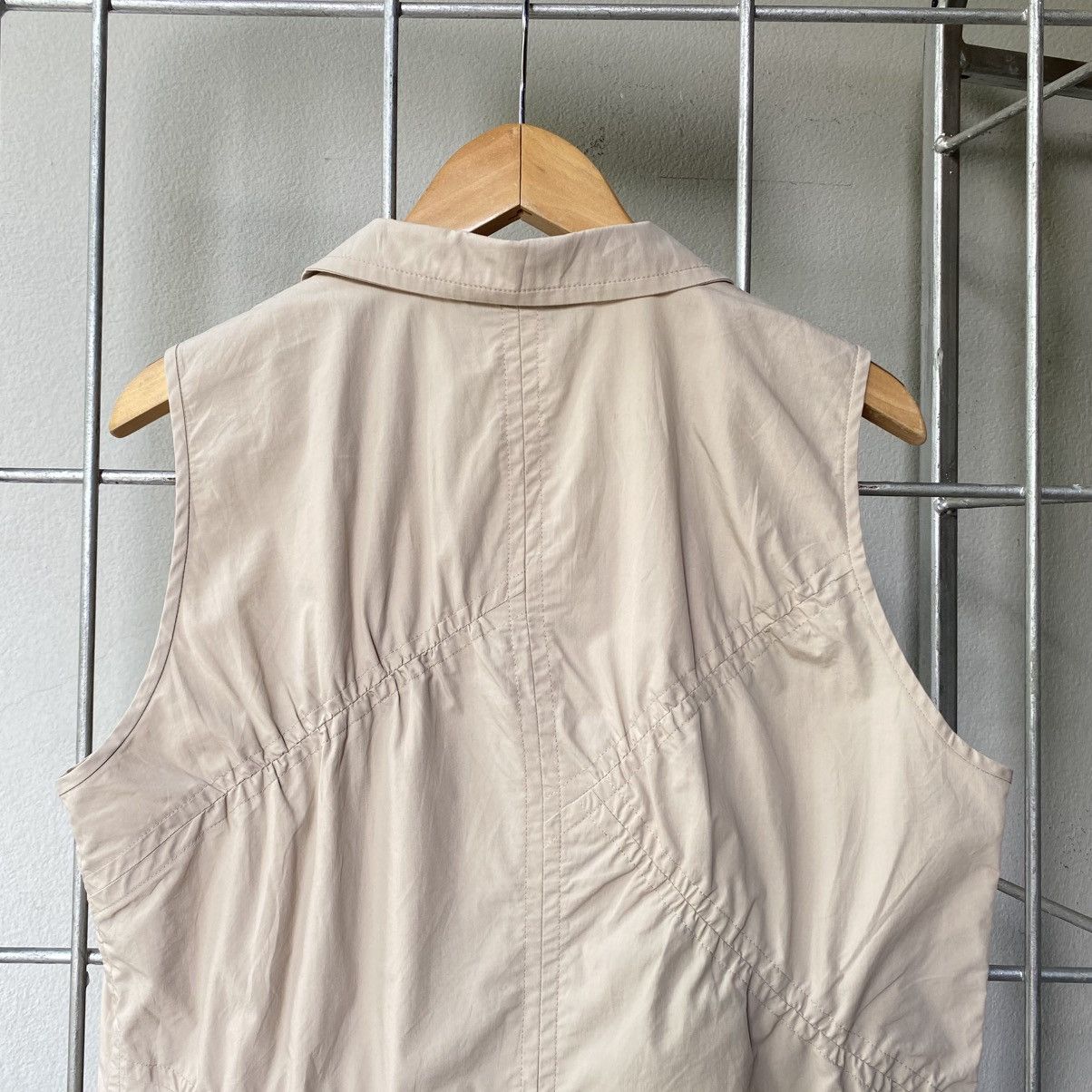 EVEX by KRIZIA Light Brown Ruched Zip Vest