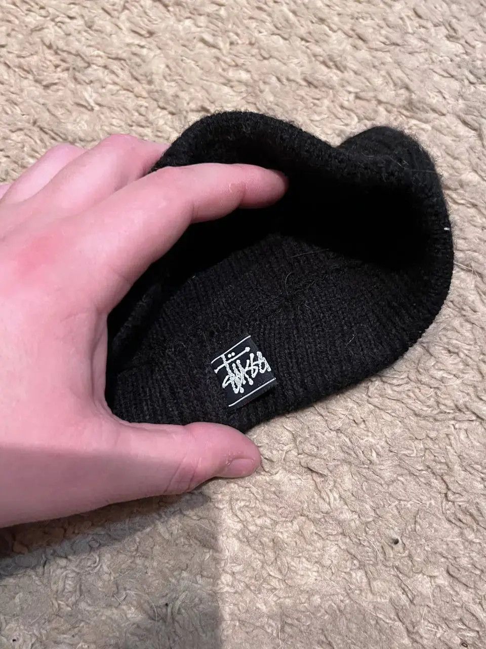 Stussy Vintage Stussy Black Knit Beanie Heatband Hat One Size Size ONE SIZE - 2 Thumbnail