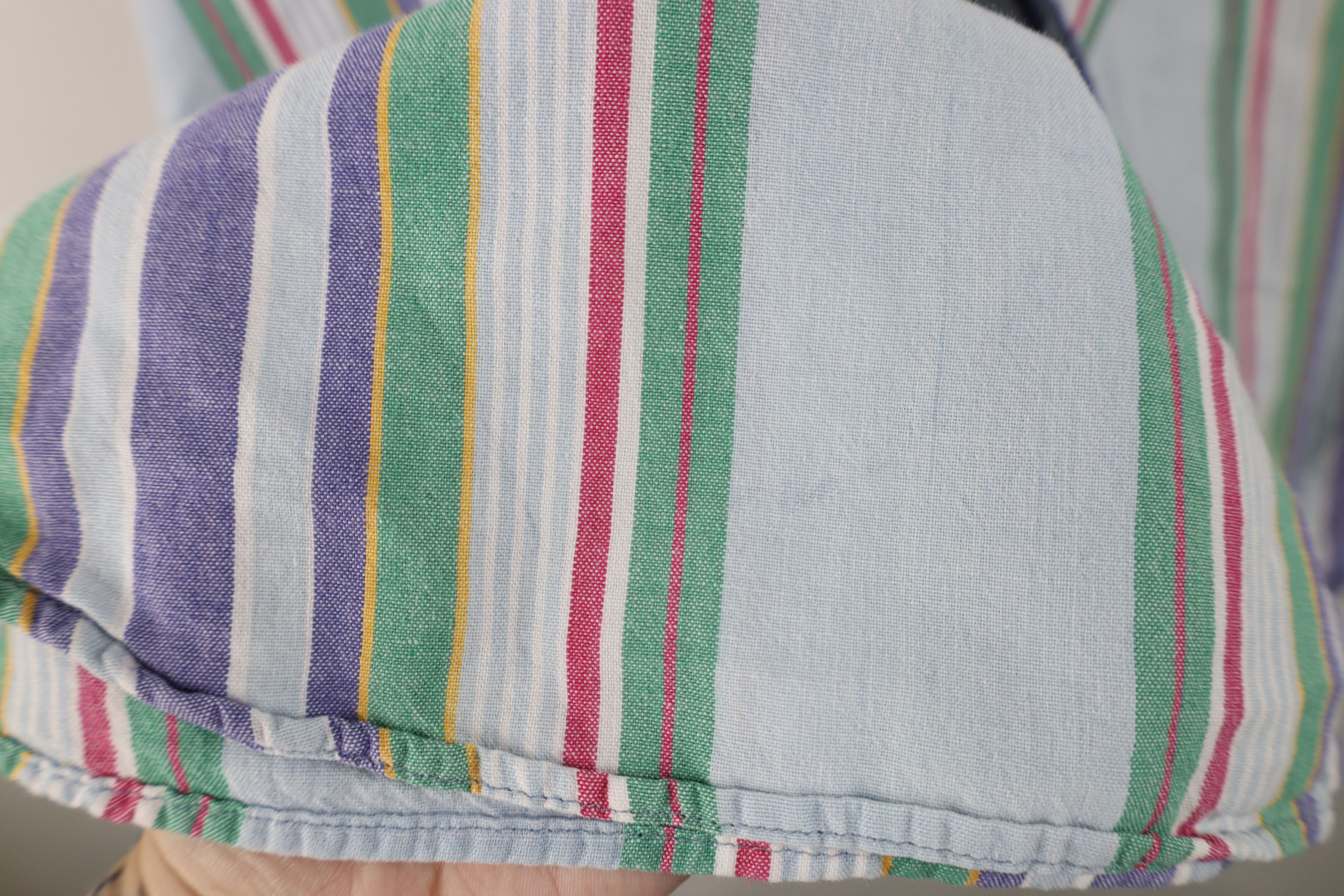 Vintage Vintage 90s Streetwear Striped Collared Button Down Shirt Size US L / EU 52-54 / 3 - 7 Thumbnail