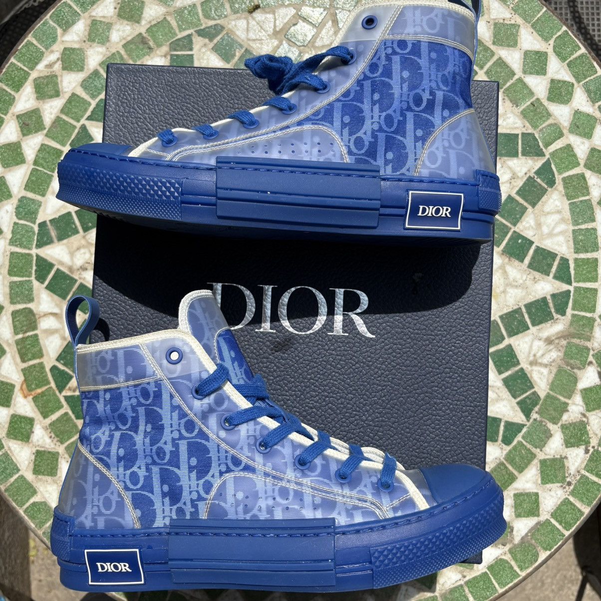 Dior Dior B23 Blue Oblique Sneaker Size US 10.5 / EU 43-44 - 1 Thumbnail