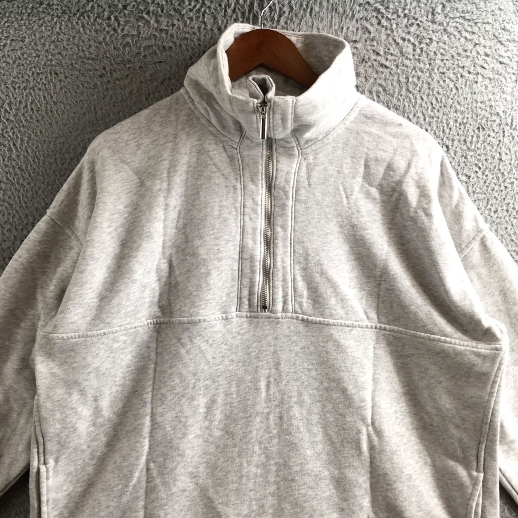 Old Navy Old Navy Sweatshirt Womens M Heather Gray Half Zip Pullover Fleece Athletic Size M / US 6-8 / IT 42-44 - 2 Thumbnail