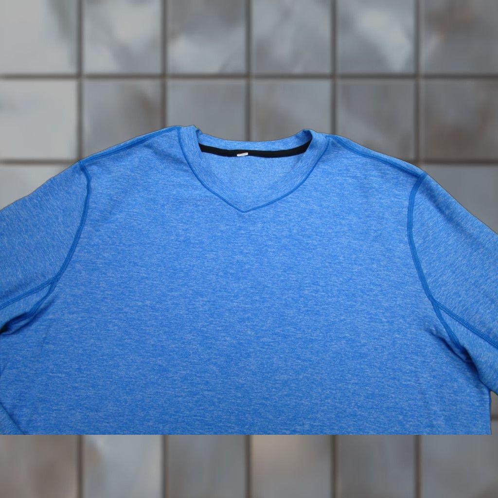 Lululemon Lululemon Shirt Mens Large Blue Thermal Long Sleeve Athletic Training Cold Weather Activewear Shirt Size US L / EU 52-54 / 3 - 1 Thumbnail