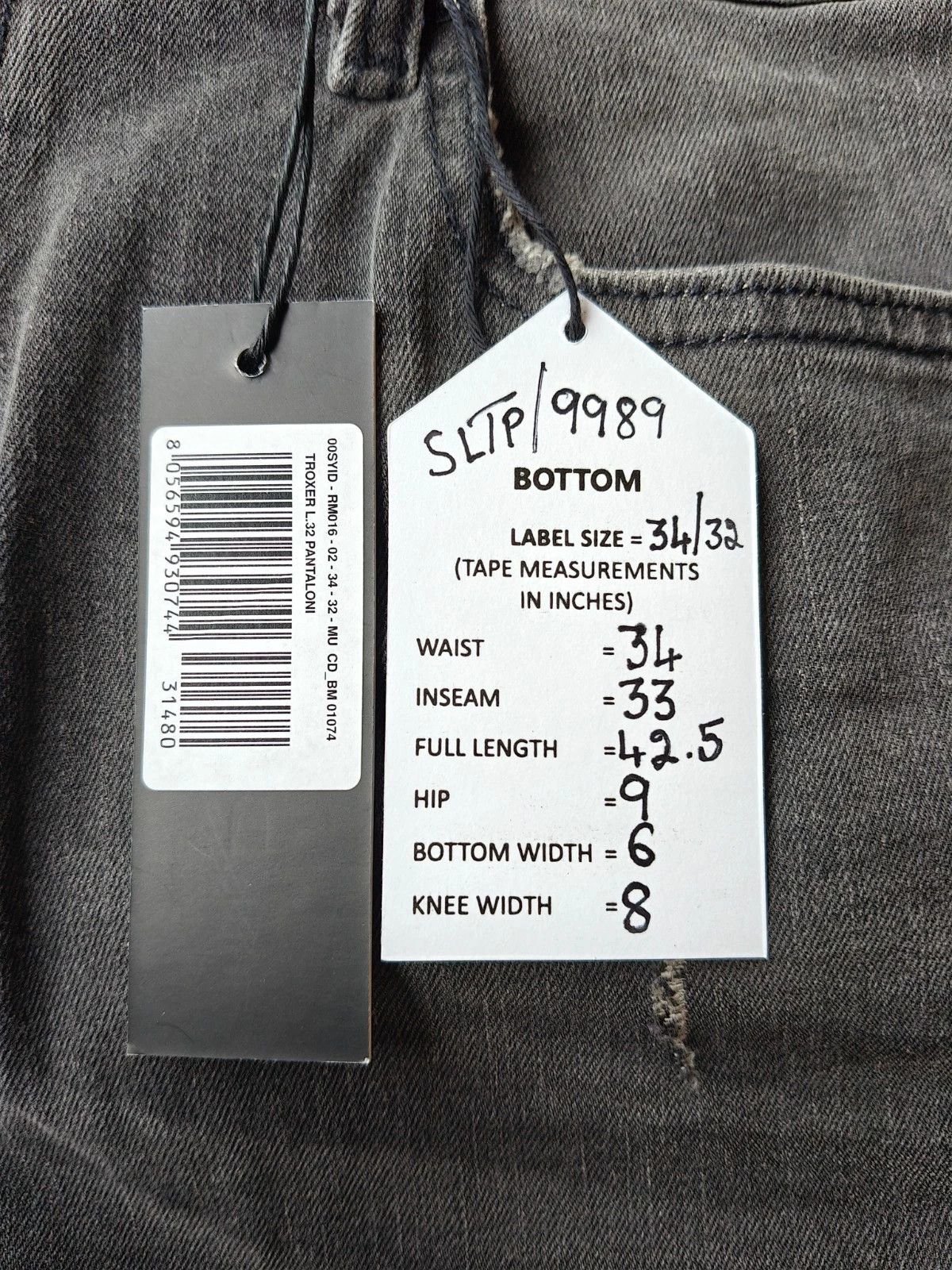 Diesel Diesel TROXER L.32 MENS JEANS SLTP/9989 Size US 34 / EU 50 - 6 Thumbnail