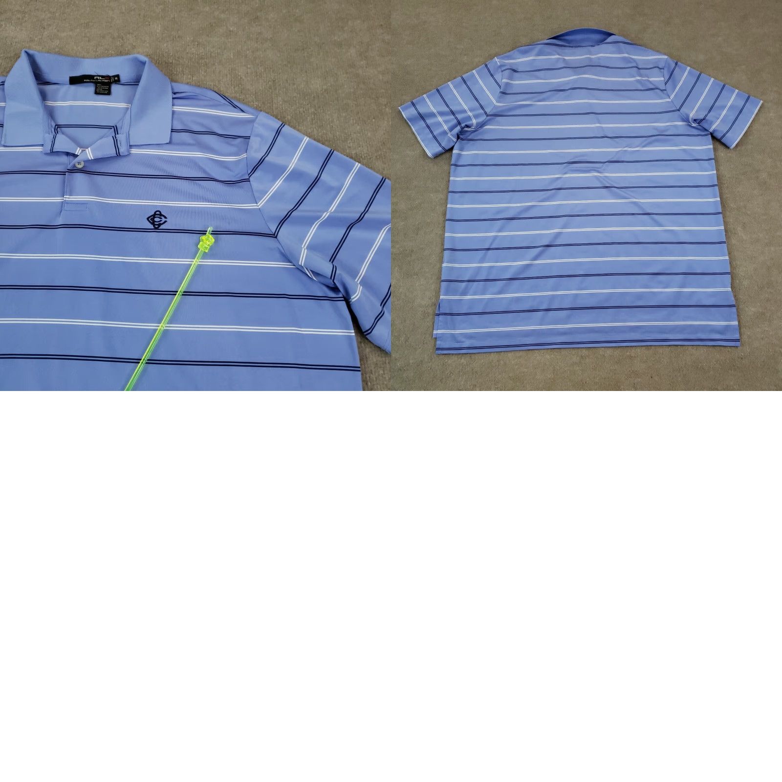 Ralph Lauren Ralph Lauren Polo Shirt Mens 2XL Blue White Striped Wicking Golf Stretch Size US XXL / EU 58 / 5 - 8 Thumbnail
