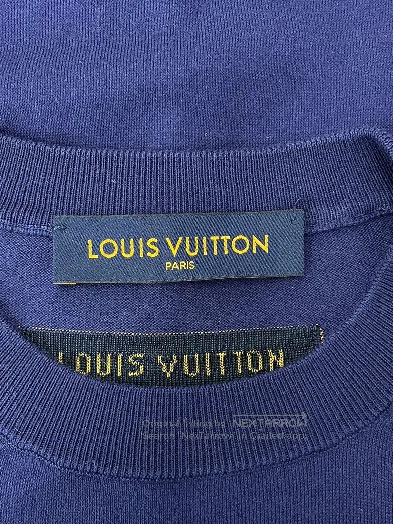 Louis Vuitton Louis Vuitton Blue Printed Knit T-shirt. Size US M / EU 48-50 / 2 - 4 Thumbnail
