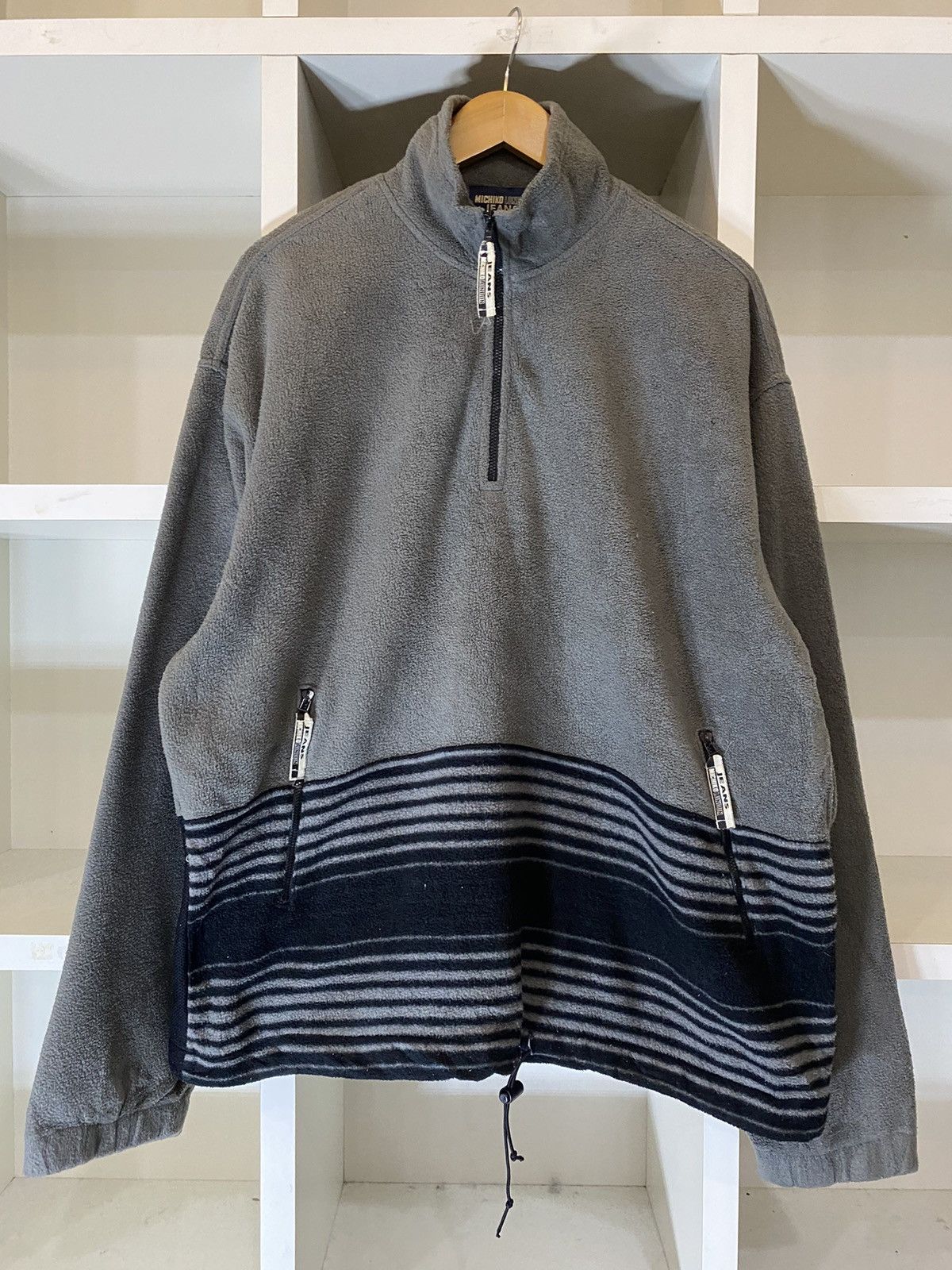 Michiko Koshino London Michiko London Jeans Fleece Jacket Size US L / EU 52-54 / 3 - 1 Thumbnail