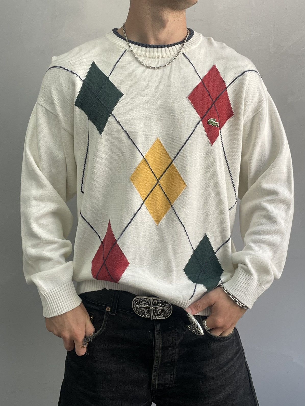 Lacoste Rare lacoste y2k old money sweater retro style Size US L / EU 52-54 / 3 - 1 Thumbnail