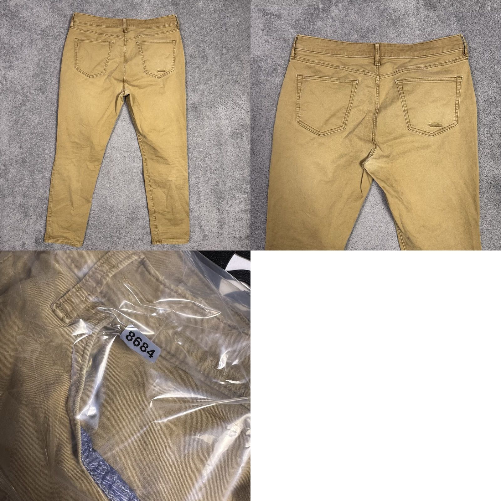 Vintage Flint & Tinder Pants Mens 34x30 Athletic Tapered Chino Fade 365 Everyday Brown Cotton Blend Spandex 5-Pocket Mens Fit Regular Inseam 29"} Size US 34 / EU 50 - 9 Thumbnail