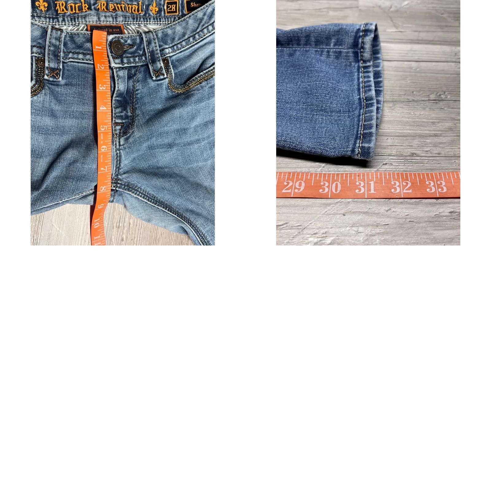 Vintage Rock Revival Jeans Womens Size 28 Sherry Straight Embroidered Pocket Denim Blue 5-Pocket Regular Rise Mid Vintage No Mens Womens Boys Girls Size 28" / US 6 / IT 42 - 11 Thumbnail