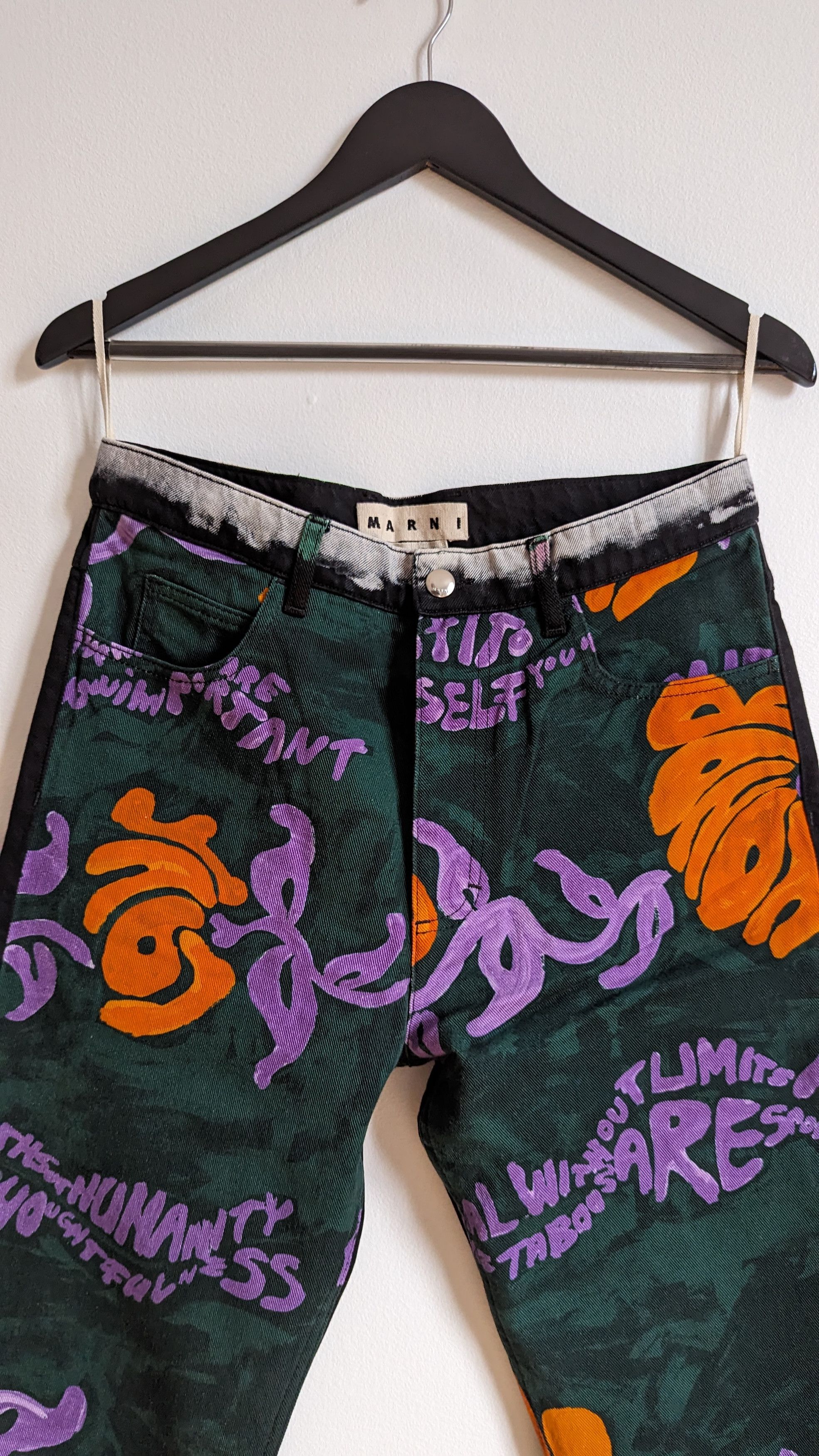 Marni Paint Like Denim Pants Size US 30 / EU 46 - 1 Thumbnail