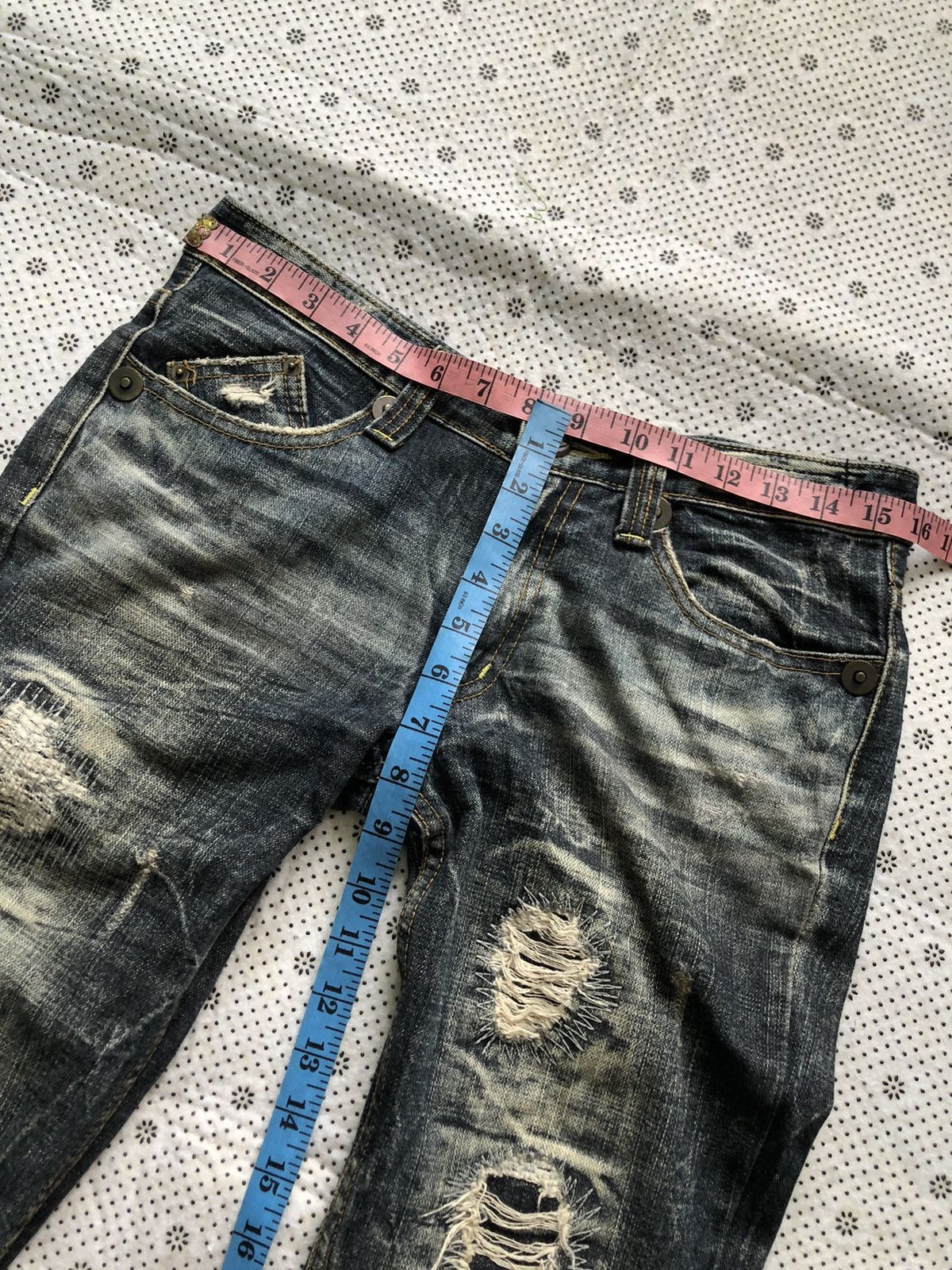 Hysteric Glamour × Japanese Brand Japanese Brand x On Board distressed jean Size 31" - 10 Thumbnail