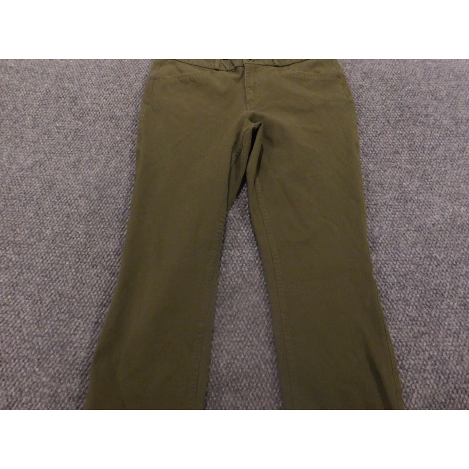 Banana Republic Banana Republic Womens Pants 10 Green Chino Dark Regular Straight Pockets Buttons 24 in Inseam Cotton Polyester Canvas Vintage No Size 32" / US 10 / IT 46 - 6 Thumbnail