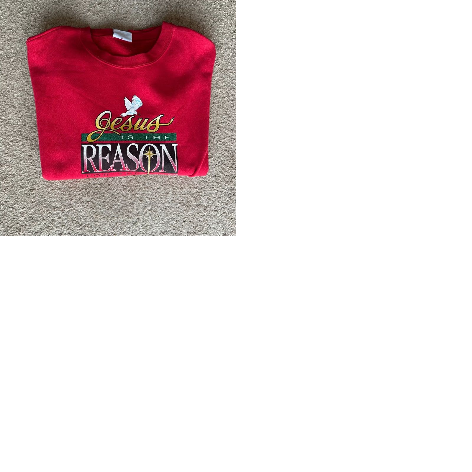 Lee VINTAGE Lee Jesus Sweater Mens 4XL Pullover Crewneck Red Long Sleeve 1997 Size US XXL / EU 58 / 5 - 9 Thumbnail