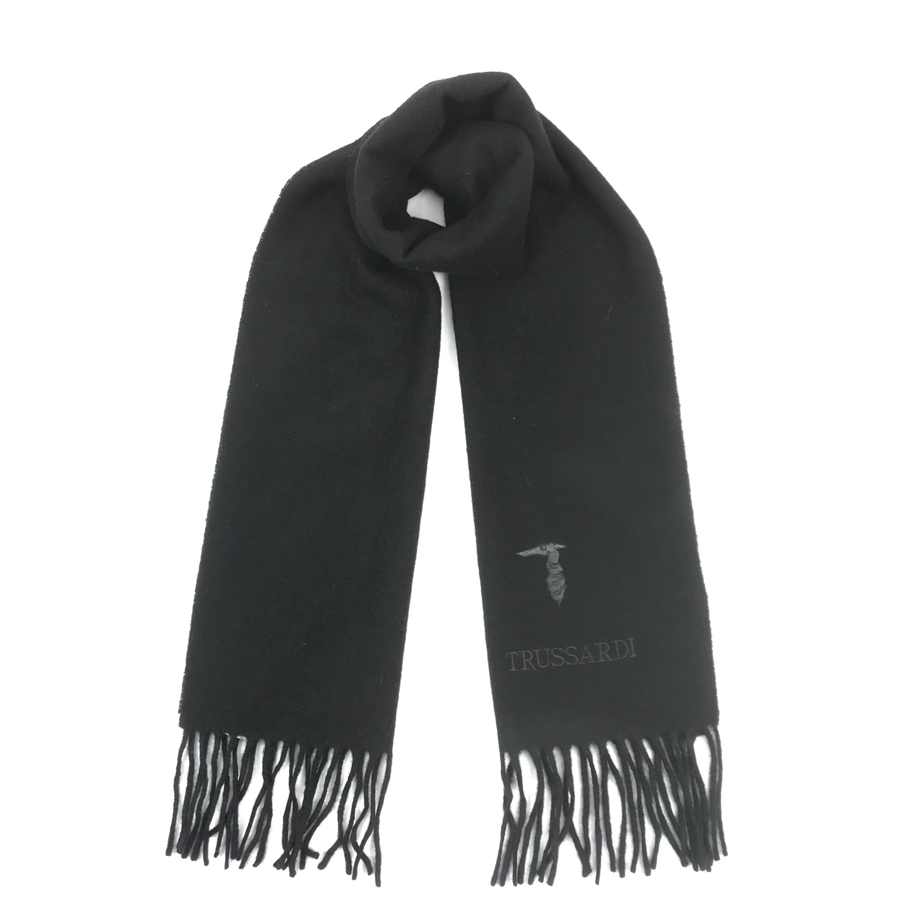 Trussardi Vintage Trussardi Scarf Muffler Wool Cashmere Scarves Size ONE SIZE - 1 Thumbnail