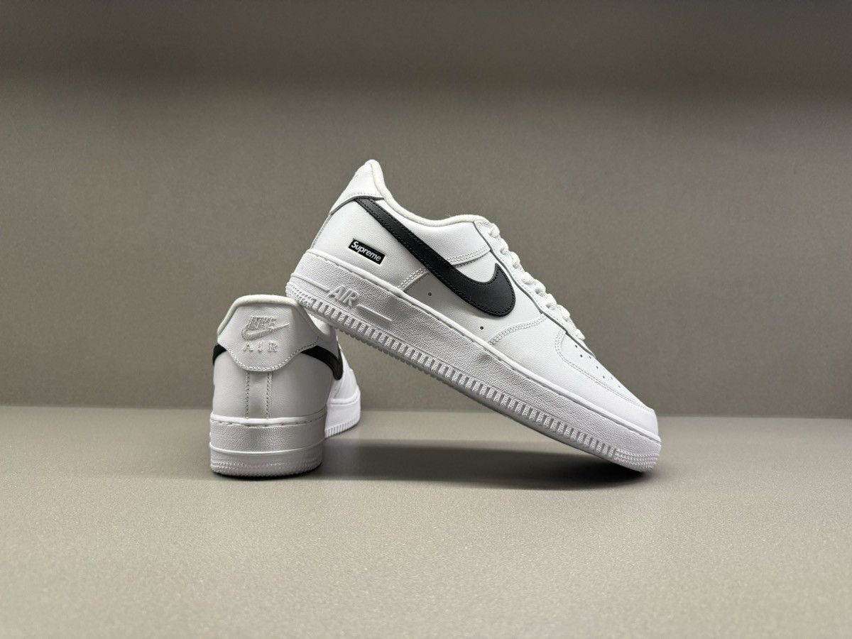 Nike × Supreme Nike Air Force 1 Low Supreme White Black Size US 8.5 / EU 41-42 - 7 Thumbnail