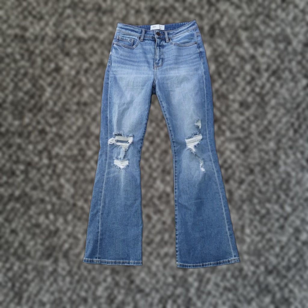 Vintage VINTAGE Buckle Billie Slim Bootcut Jeans women's 27x29.5 Blue Stretch Denim High rise Size 27" / US 4 / IT 40 - 1 Thumbnail