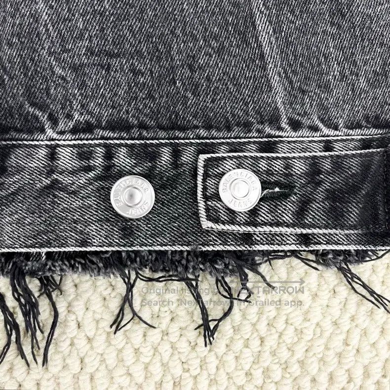 Other Balenciaga Washed Distressed Black Gray Double Layer Torn Size US XL / EU 56 / 4 - 5 Thumbnail