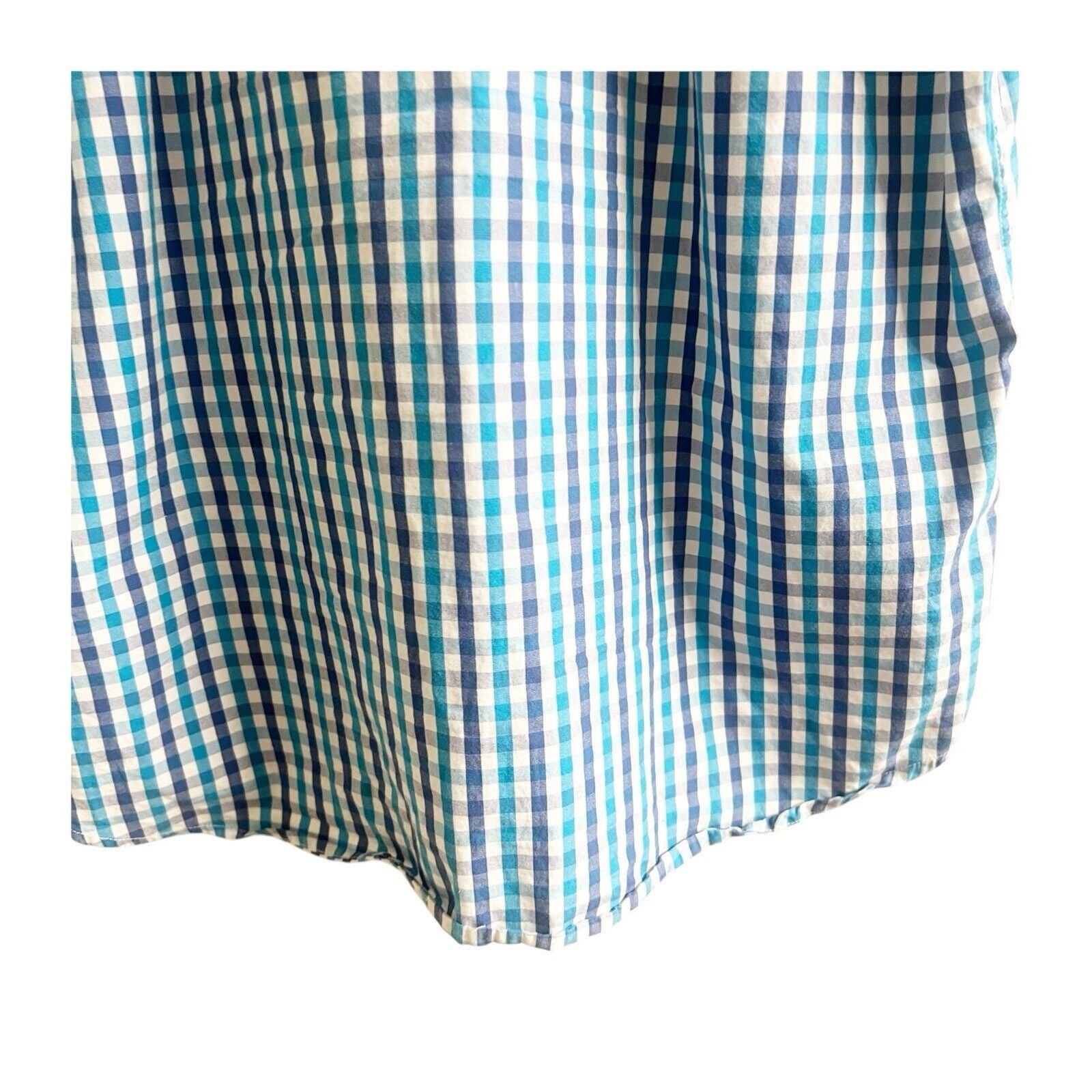 UNTUCKit Untukit Plaid Collared Short Sleeve Shirt Size Medium Blue Size US M / EU 48-50 / 2 - 6 Thumbnail