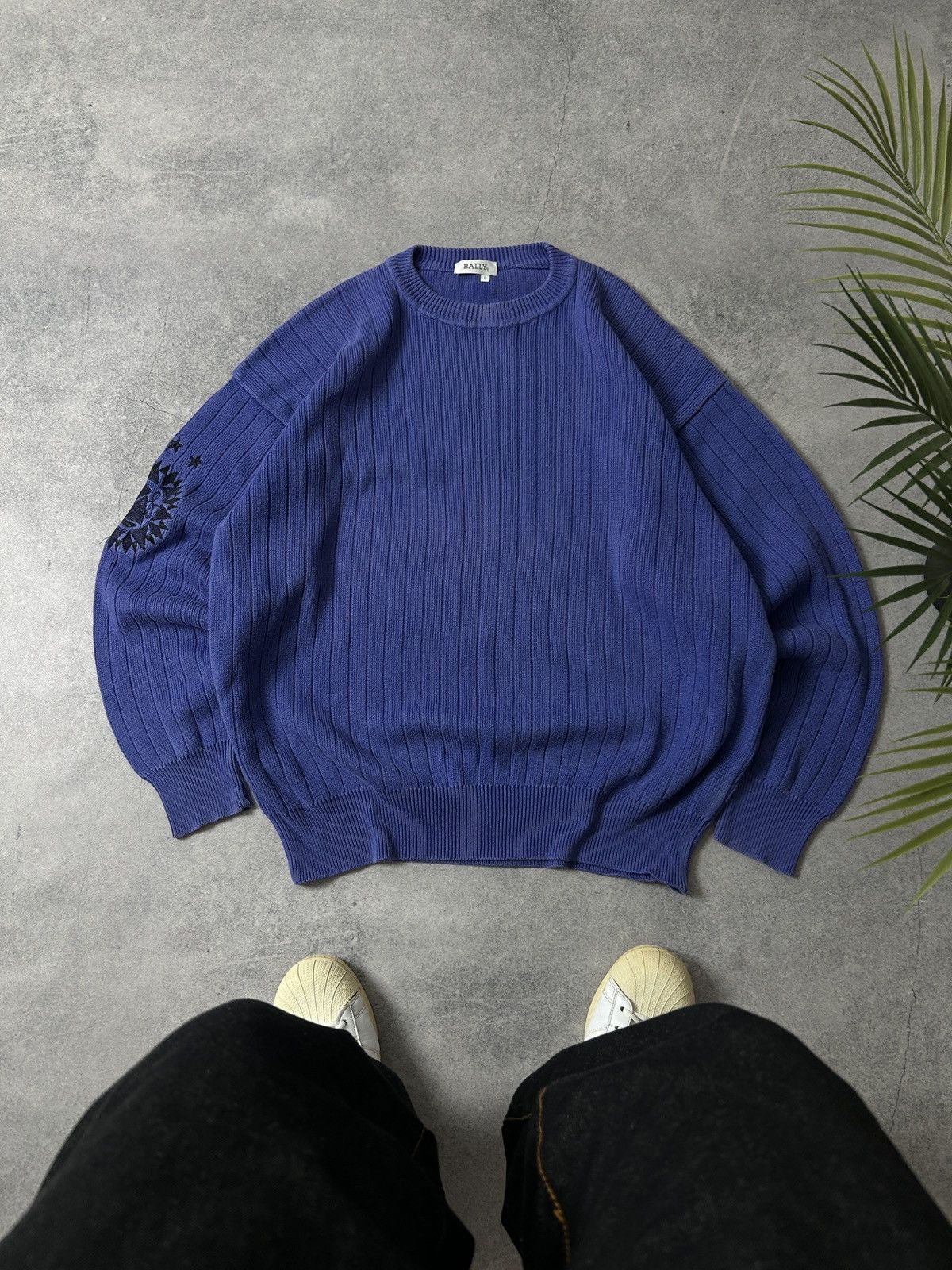 Bally Vintage Bally Knit-wear sweatshirt mens 90s rare Size US L / EU 52-54 / 3 - 1 Thumbnail