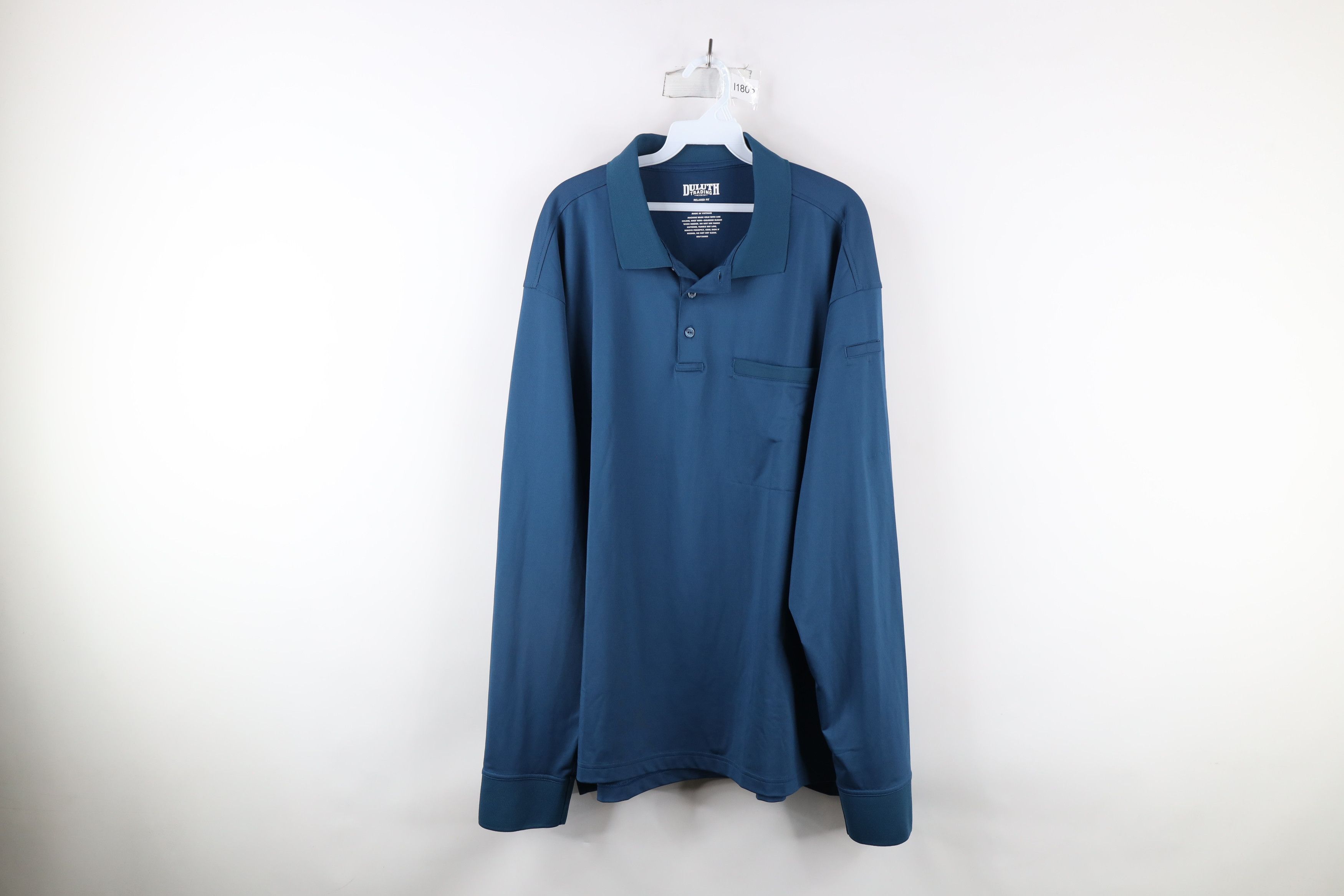 Vintage Duluth Trading Co Performance Long Sleeve Polo Shirt Blue Size US XL / EU 56 / 4 - 1 Thumbnail