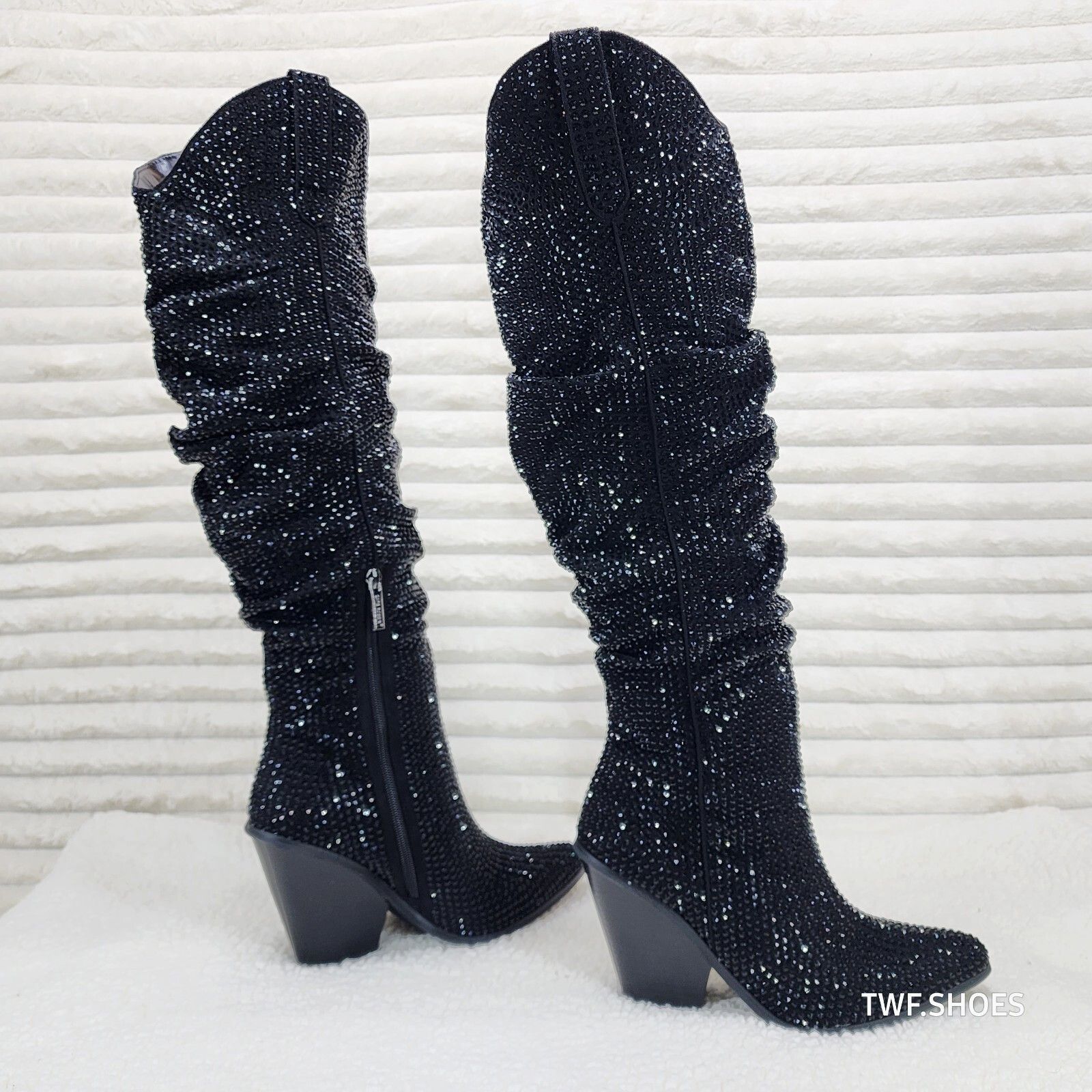 Cape Robbin Diamond Rider Black Rhinestone Western Slouch D