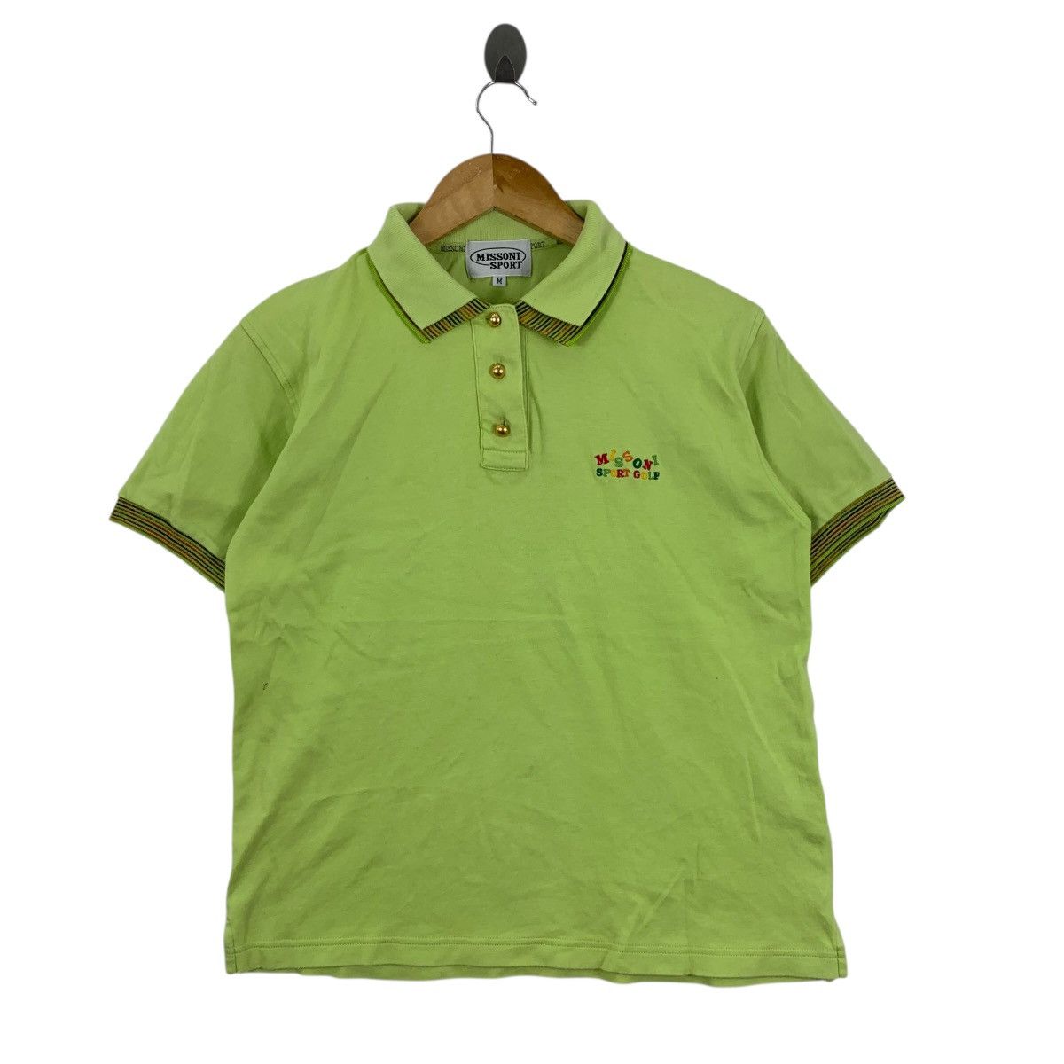 Missoni Vintage MISSONI SPORT GOLF Embroidered Polo Tshirt Size US M / EU 48-50 / 2 - 1 Thumbnail