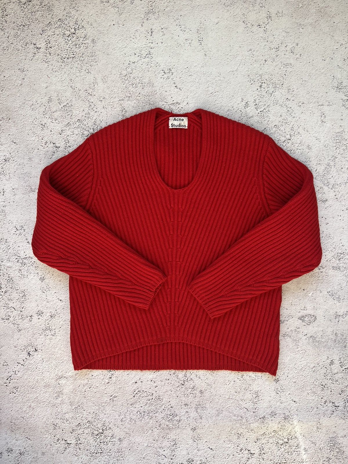 Acne Studios Women's Acne Studios Deborah L-wool Sweater Red Size S / US 4 / IT 40 - 4 Thumbnail