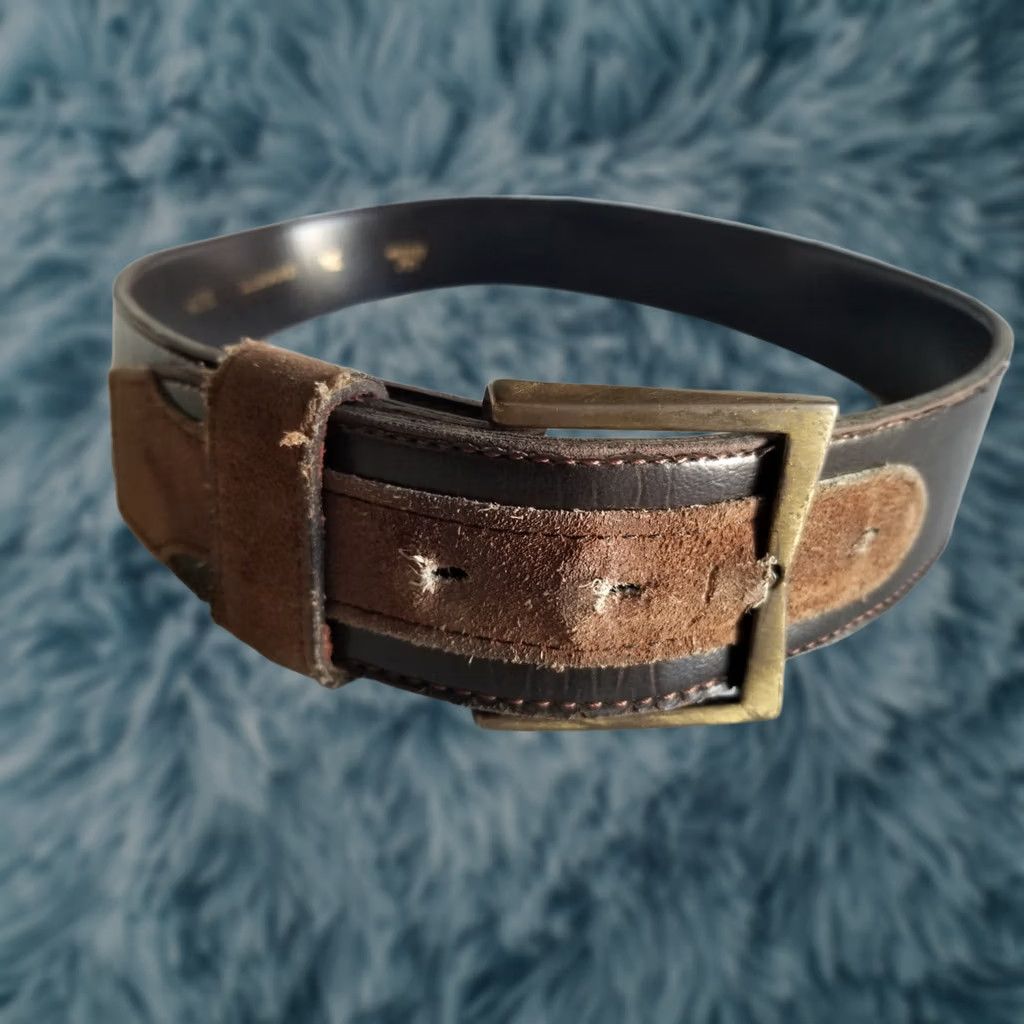 Vintage Tex Tan Belt Men's Size 34 Brown Leather Gold Size 34 - 1 Thumbnail