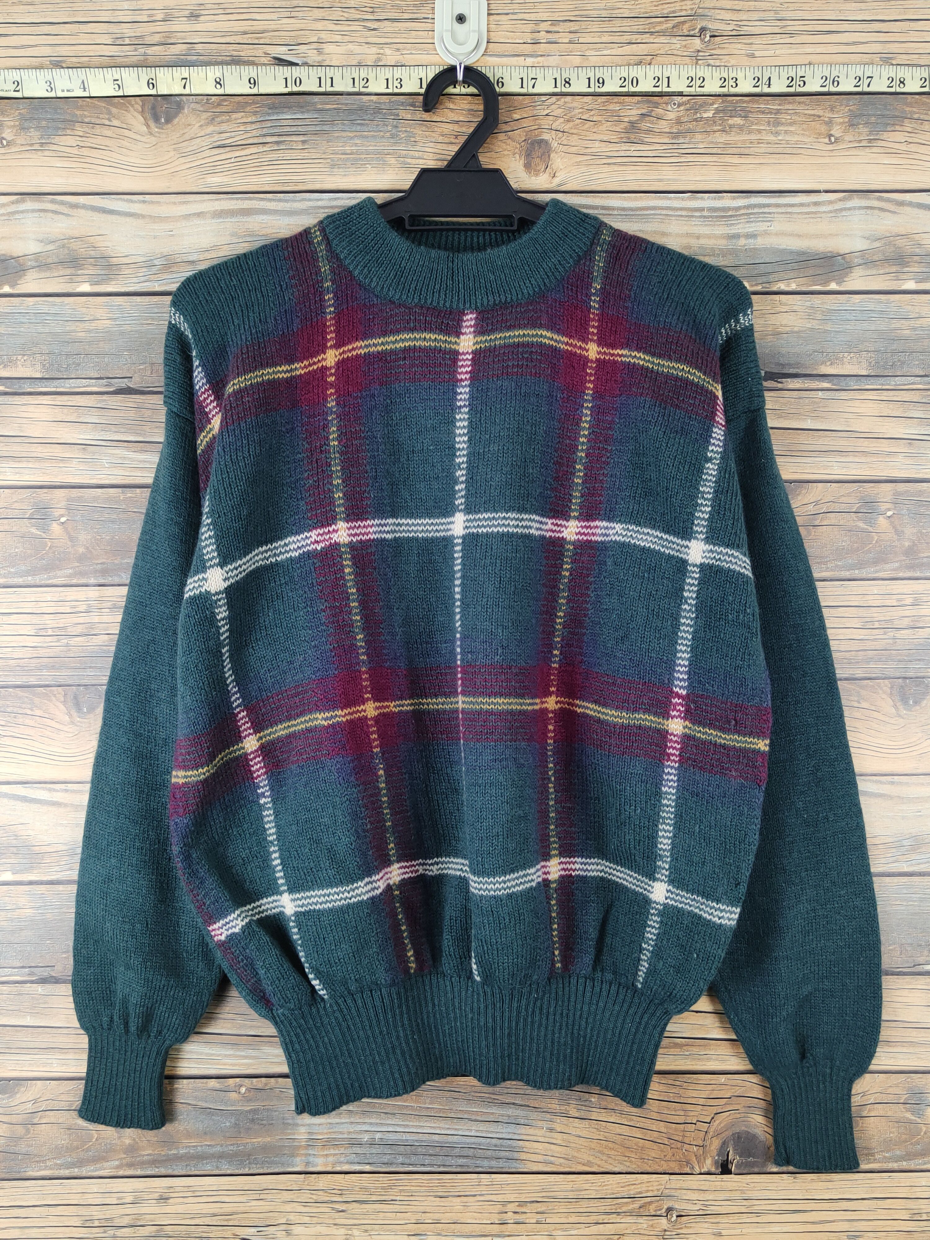 Vintage High Garment Green Knitwear Sweatshirts #W1538 Size US M / EU 48-50 / 2 - 1 Thumbnail