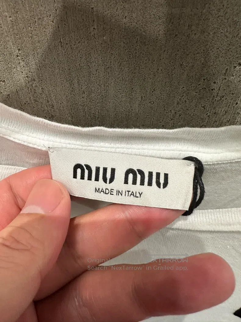 Miu Miu Miu Miu Black Logo Short Sleeve Size US S / EU 44-46 / 1 - 4 Thumbnail