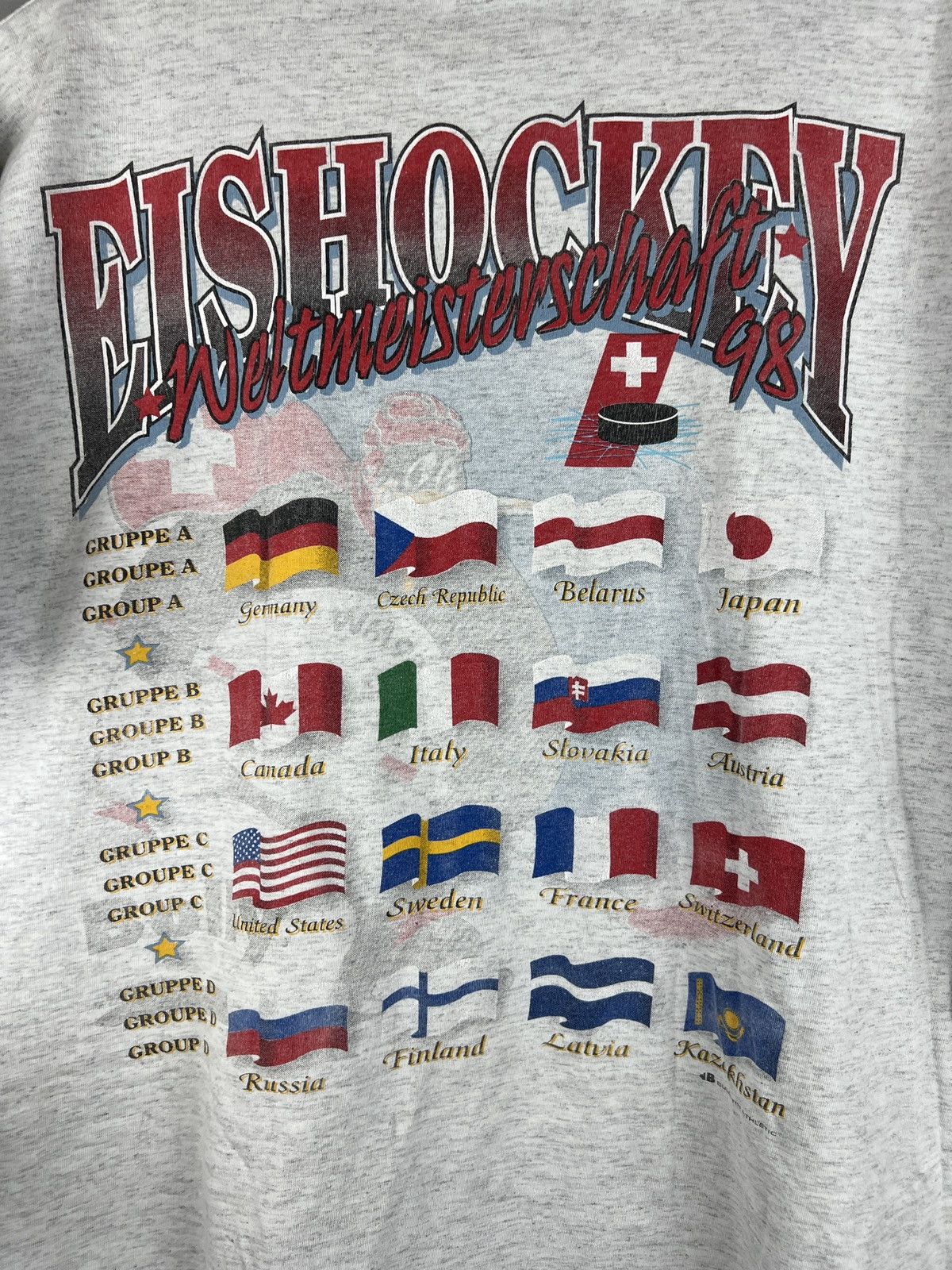 NHL VINTAGE 1998 EISHOCKEY WORLD CHAMPIONSHIP NHL ZURICH TSHIRT Size US XL / EU 56 / 4 - 12 Thumbnail