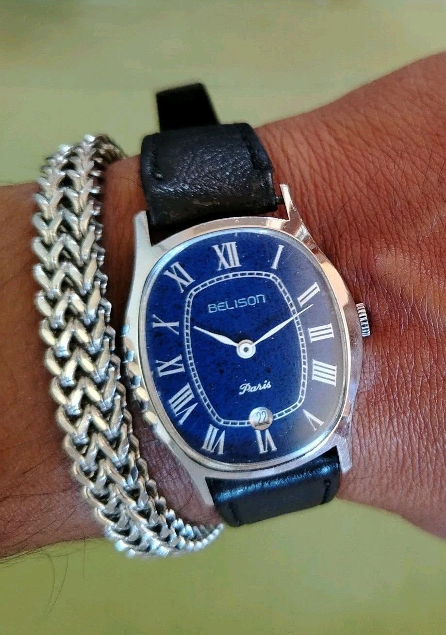Vintage Vintage BELISON Paris Wristwatch Roman Numerals 70s Size ONE SIZE - 1 Thumbnail
