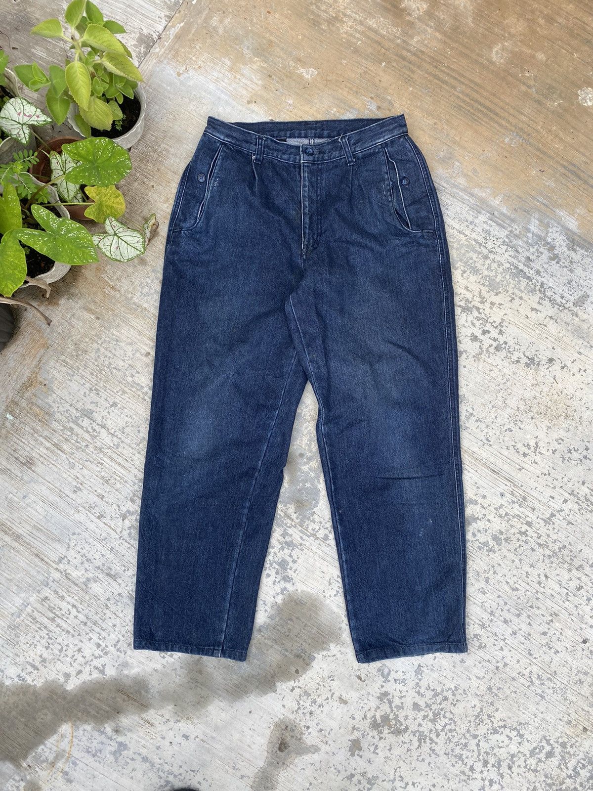 image of John Bull x Military Vintage Johnbull Zazau Baggy Denim in Navy Blue, Men's (Size 29)