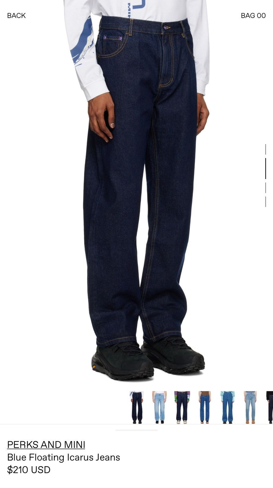 Perks And Mini Dark Wash blue straight leg denim jeans Size US 30 / EU 46 - 7 Thumbnail