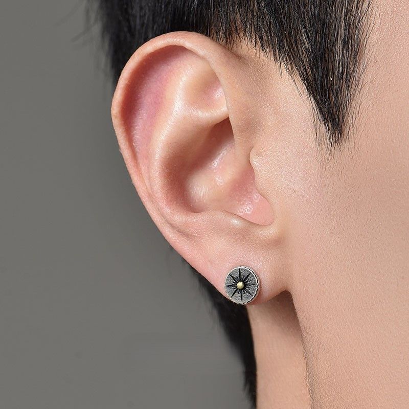 Jewelry Star Moon Vibe Earrings One Pairs Chrome Jewelry Size ONE SIZE - 2 Thumbnail
