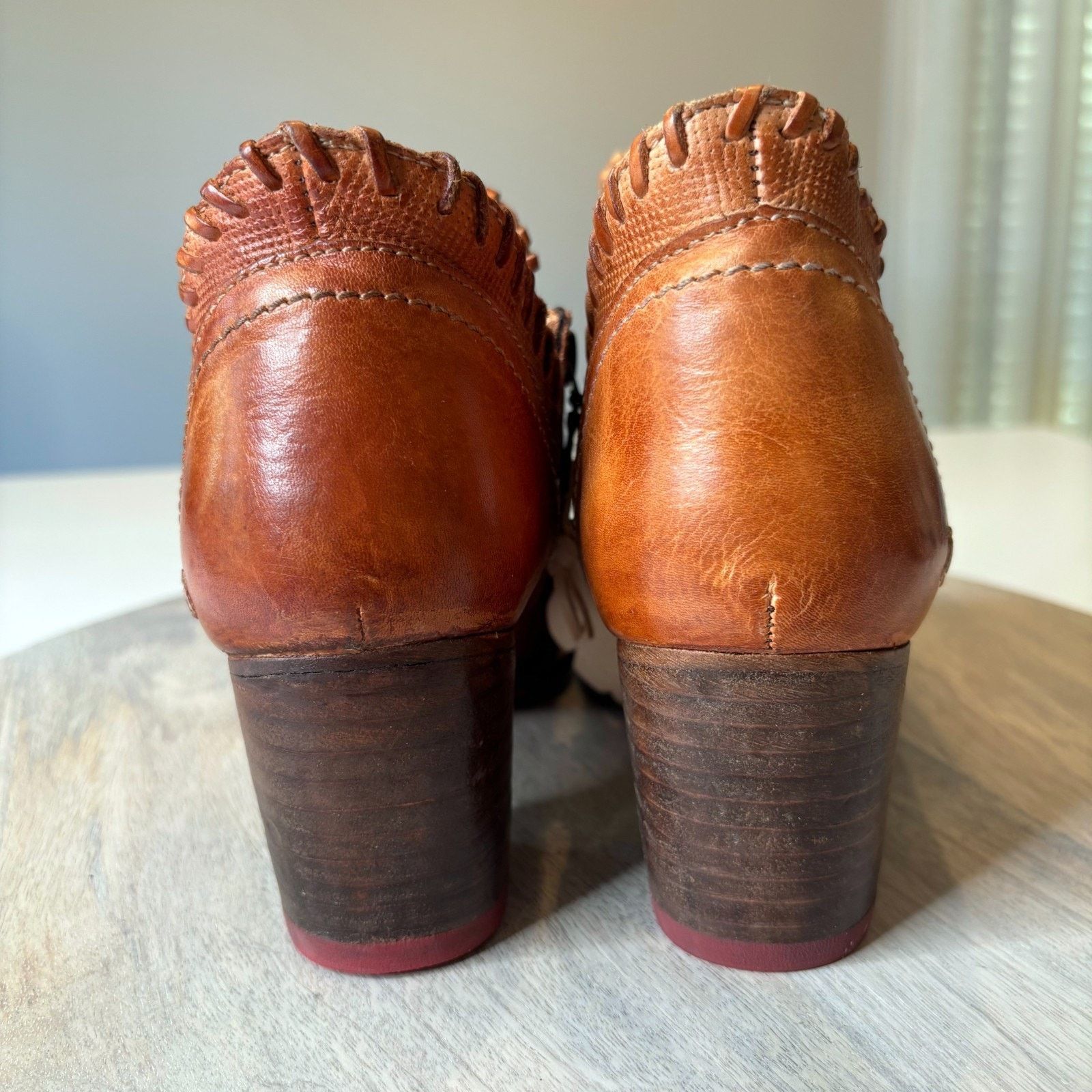 Bed Stu BedStu Carla Booties Tan Rustic Western Boho Boots Sz 8.5 Size US 8.5 / IT 38.5 - 7 Thumbnail