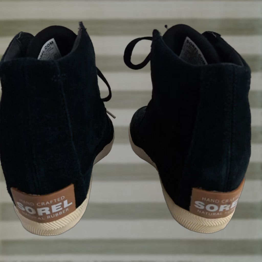 SOREL Sorel Hand Crafted Bootie Women Black Felt Ankle Boot Lace Up Faux Fur 8.5 US / 39.5 EU Boys? No, Women. Size US 7 / IT 37 - 1 Thumbnail