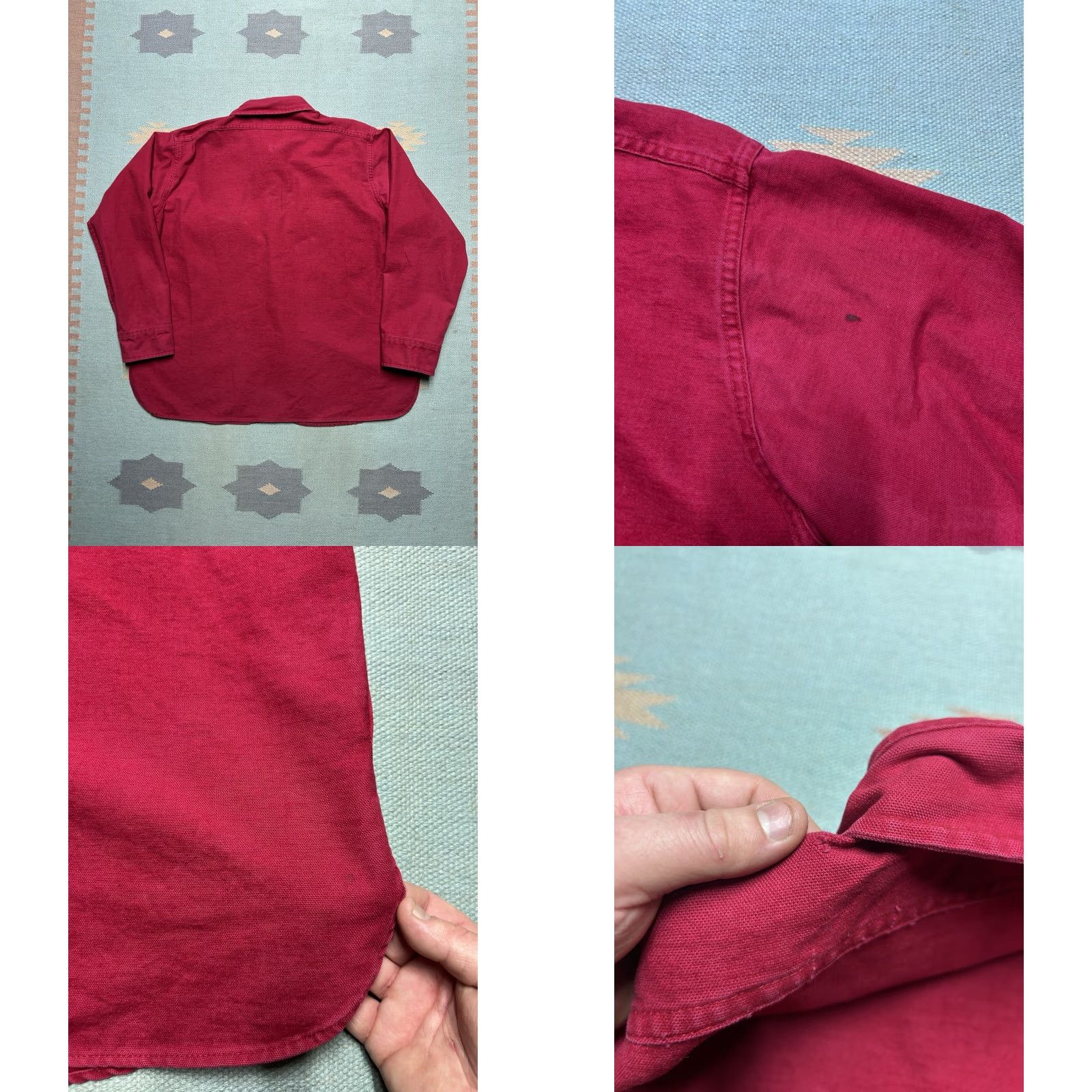 Vintage VINTAGE Woolrich Shirt Button-Up Long Sleeve Red XL Men Size US XL / EU 56 / 4 - 8 Thumbnail