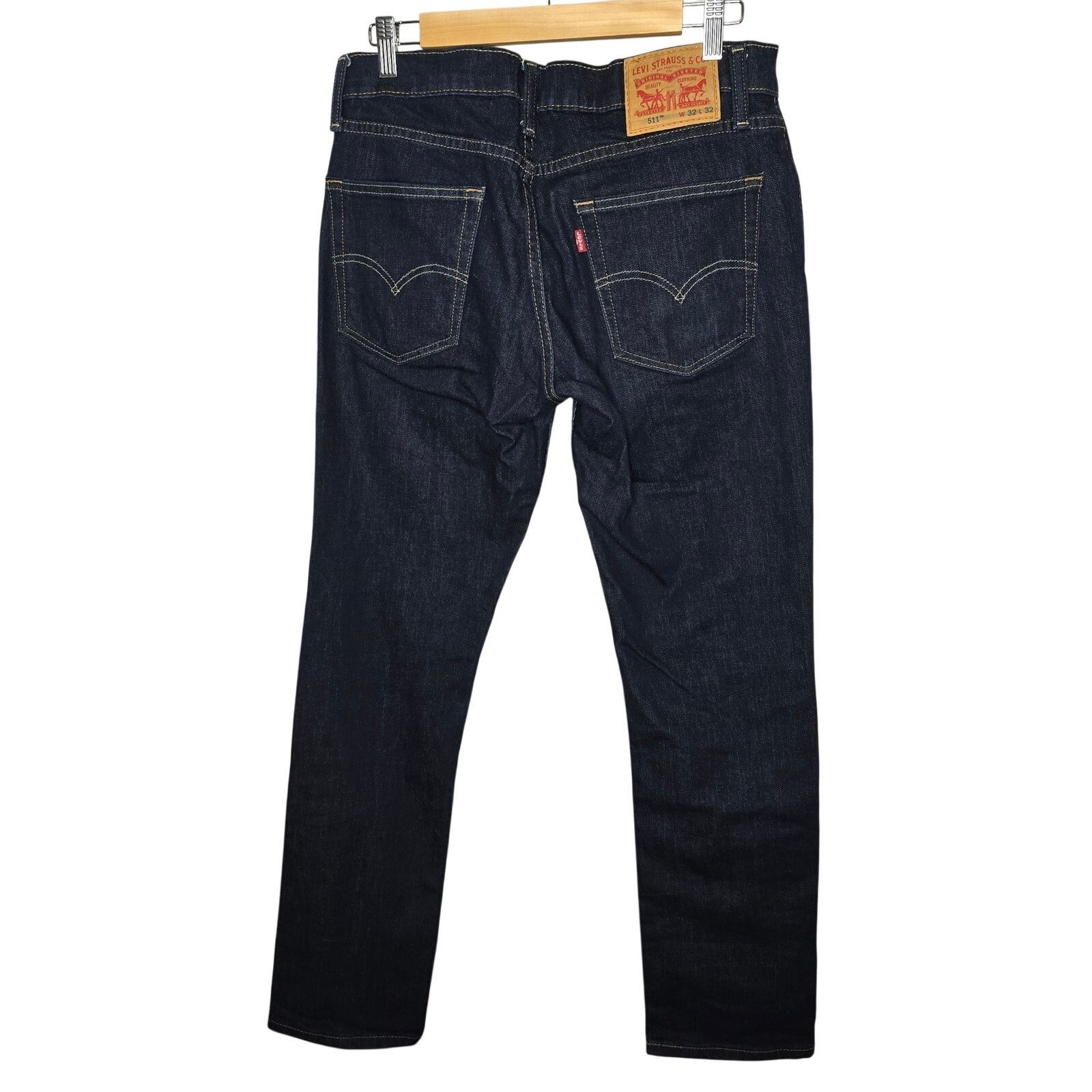 Levi's Men's Levi's 501 Dark Wash Blue Denim Jeans Size W32 L32 Size US 32 / EU 48 - 6 Thumbnail