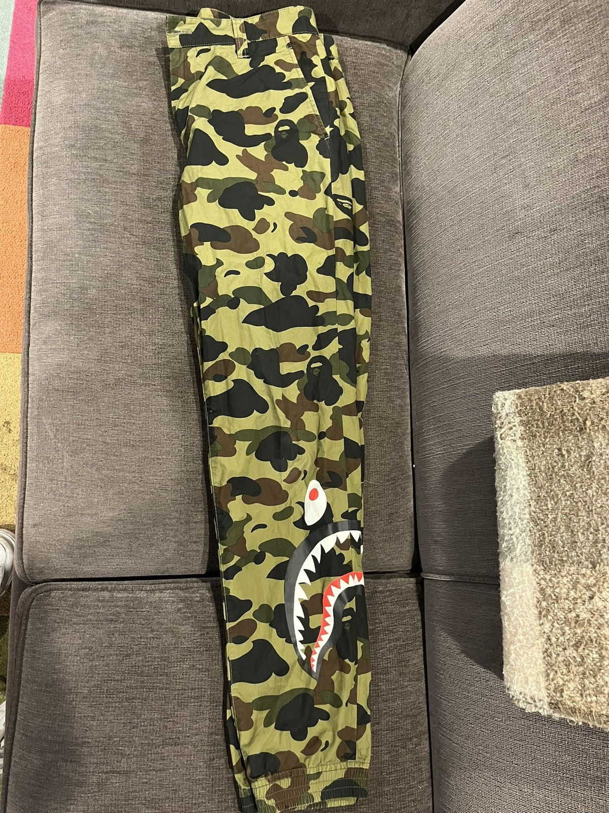 Bape Bape shark camo pants Size US 32 / EU 48 - 1 Thumbnail