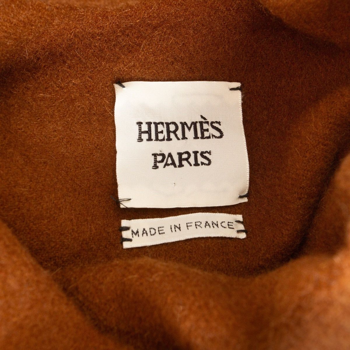 Hermes Hermès Brown Cashmere Fringed Cowl-Neck Poncho Size ONE SIZE - 6 Thumbnail