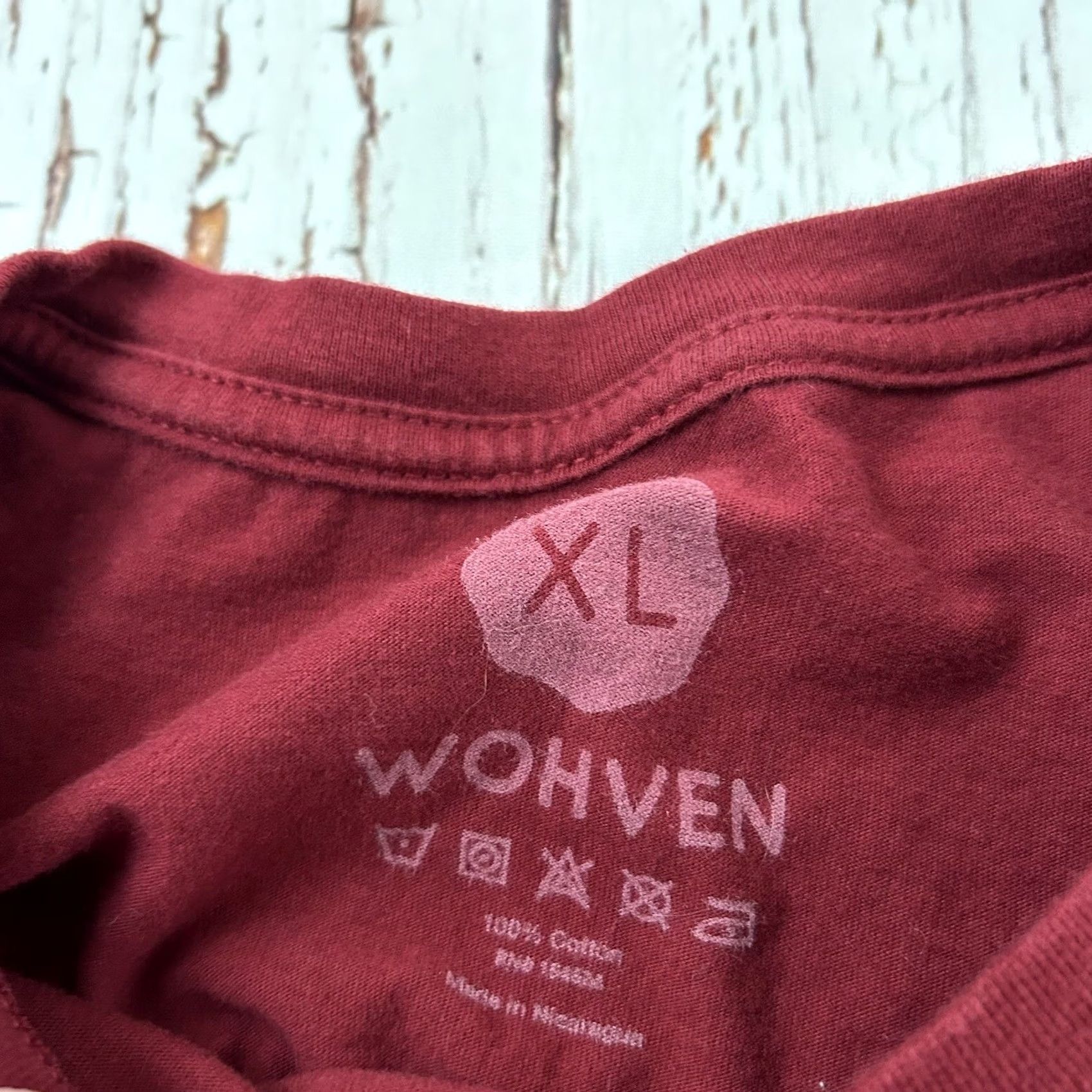 Vintage Wohven Long Sleeve T Shirt Mens XL Red Maroon Size US XL / EU 56 / 4 - 2 Thumbnail