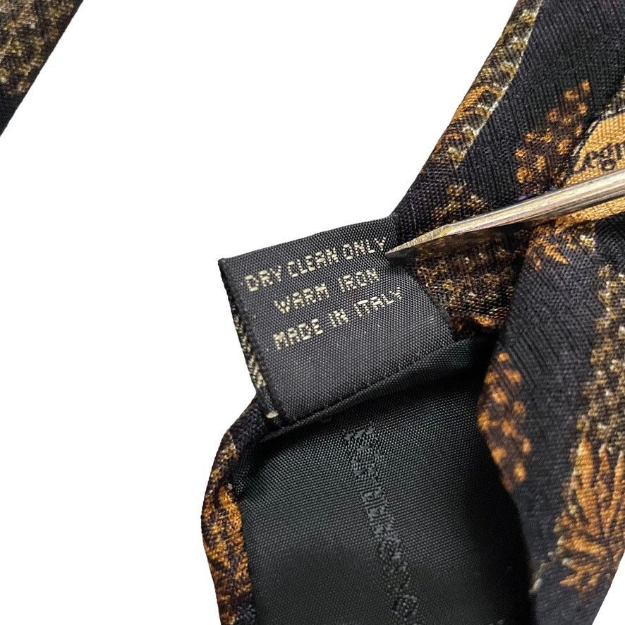 Ermenegildo Zegna Ermenegildo Zegna Exclusive Design Grape Leaf Silk Print Tie Size ONE SIZE - 8 Thumbnail