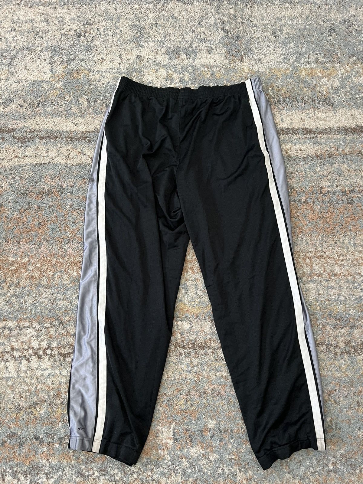 Nike × Vintage VTG Nike Sweatpants 2XL Stripe Black white Y2K Size US 36 / EU 52 - 10 Thumbnail