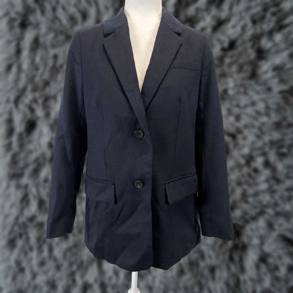 Talbots Talbots Blazer Jacket 4 Navy Wool Blend Italian Fabric Career Academia Wool Blend Blazer Women Long Sleeve 4 Navy Blue Talbots Brand Size S / US 4 / IT 40 - 1 Thumbnail