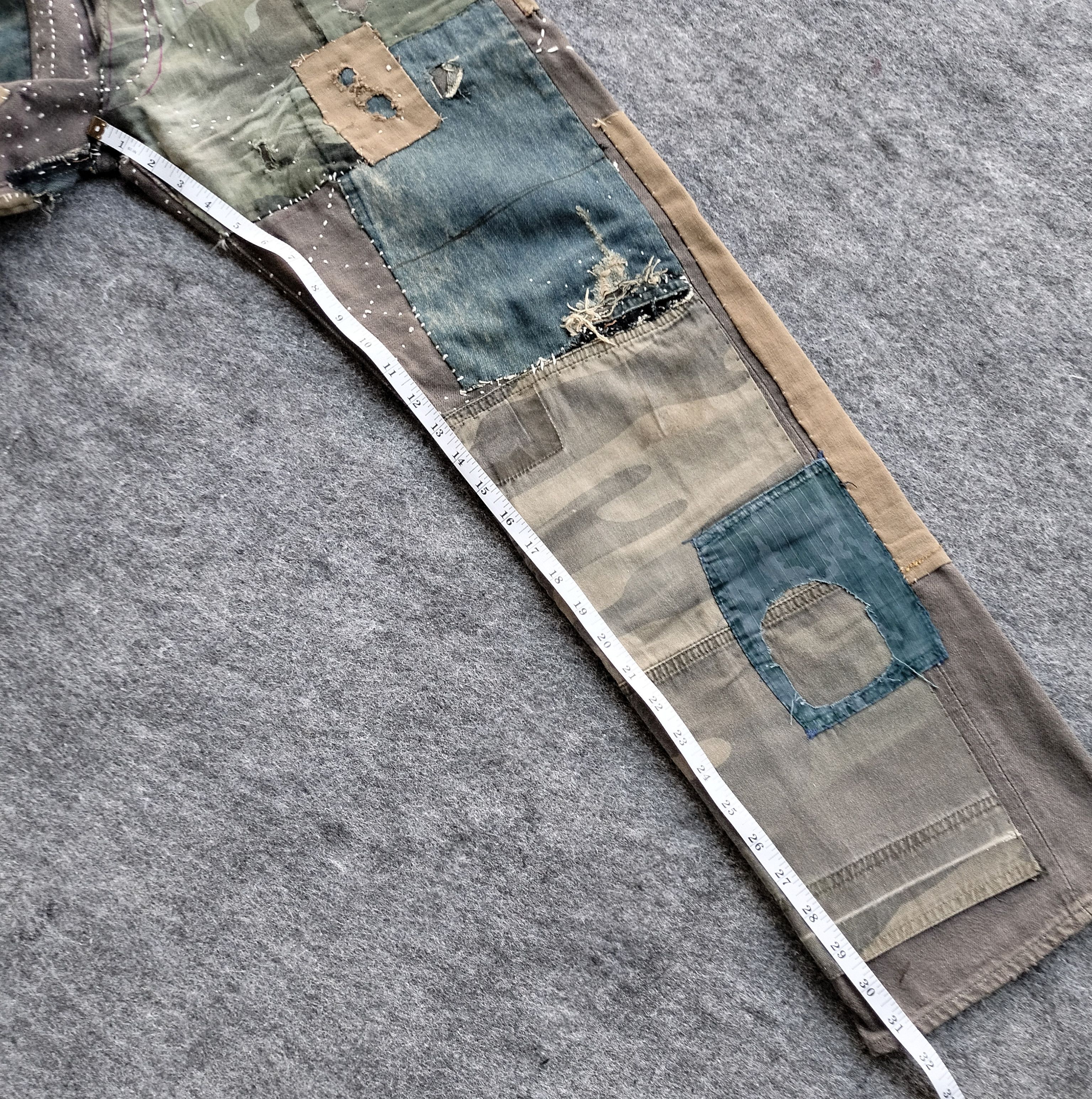 Full Count & Co. Vtg Full count & co patchwork sashiko selvedge denim Size US 32 / EU 48 - 23 Thumbnail